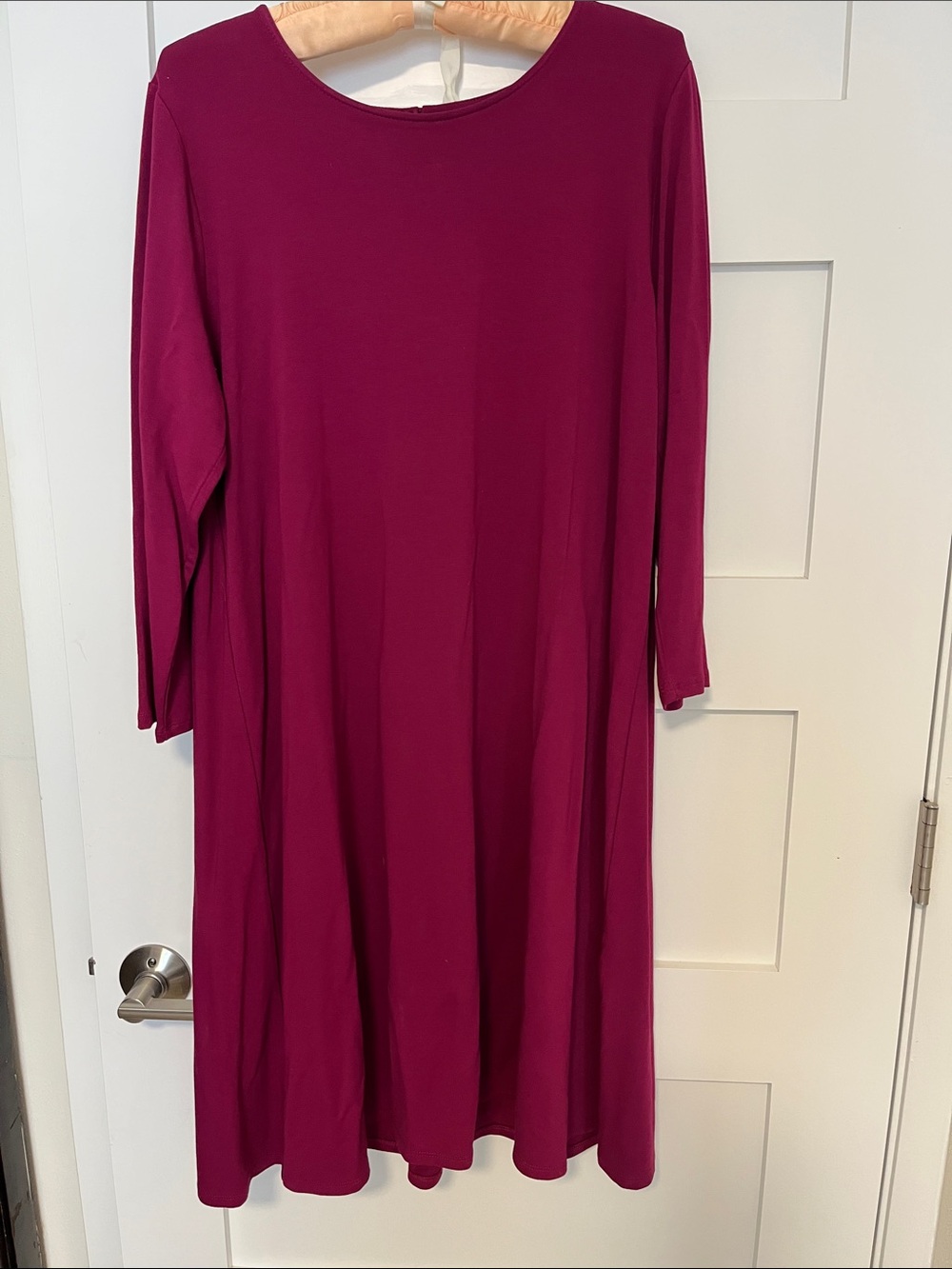 J. Jill Long Sleeve Swing Dress and Long Cardigan in Deep Raspberry